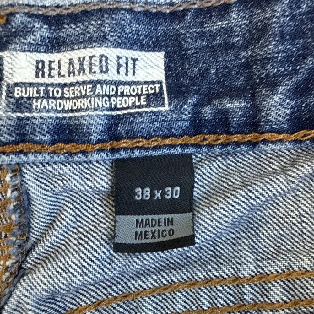 Carhartt MENS Relaxed Fit Cotton Denim Medium Wash Blue Jeans SIZE 38W x 30L